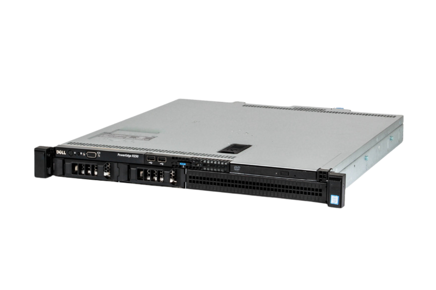 Refurbished Dell PowerEdge R230 2-Bay 3.5" cabled 1U server configuration view