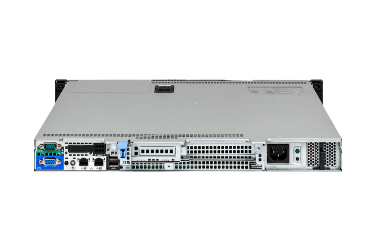 Refurbished Dell PowerEdge R230 2-Bay 3.5" cabled 1U server rear panel