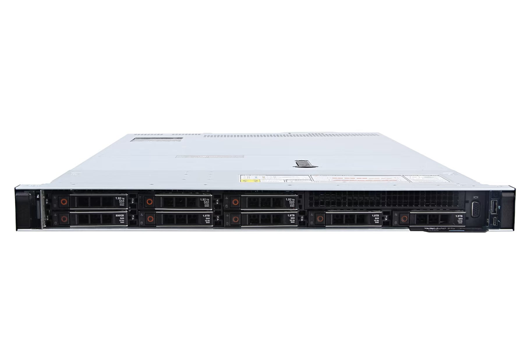 Refurbished Dell PowerEdge R450 8-Bay 2.5" SFF 1U server front view