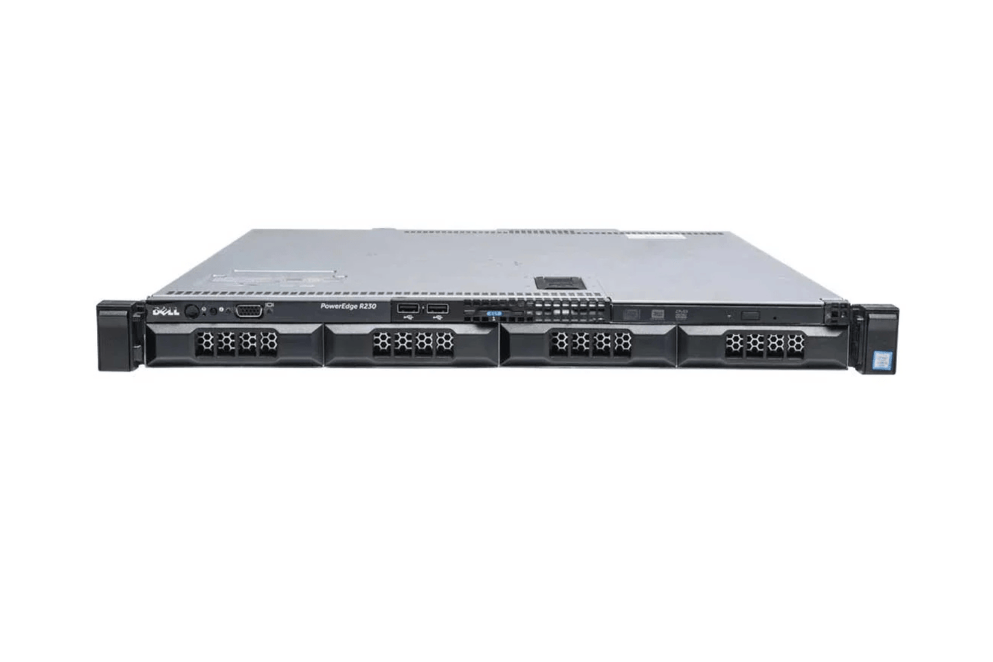 Refurbished Dell PowerEdge R230 4-Bay 3.5" hot-swap 1U server front view