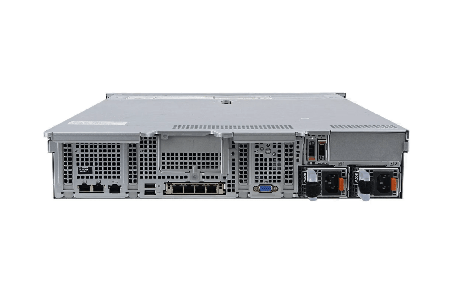 Refurbished Dell PowerEdge R550 16-Bay 2.5" SFF 2U server rear panel