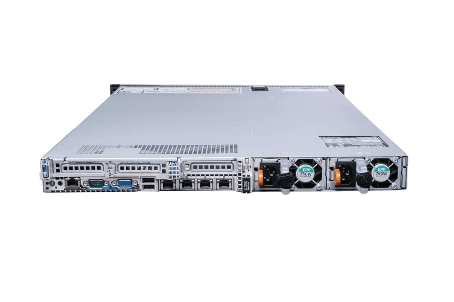 Refurbished Dell PowerEdge R630 10-Bay 2.5" 1U server rear view