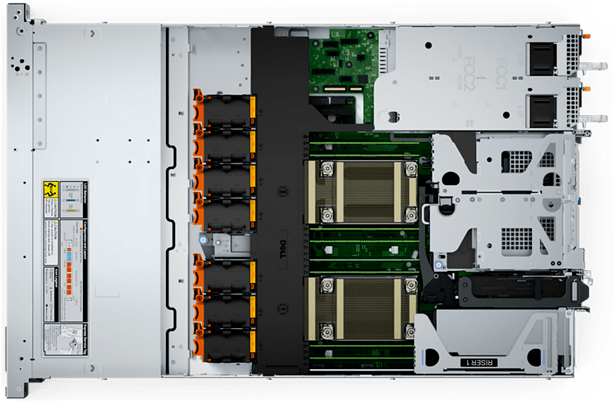 New Dell PowerEdge R660xs 4-Bay 3.5" LFF 1U server front view