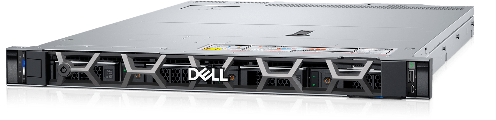 New Dell PowerEdge R660xs 4-Bay 3.5" LFF 1U server angled view