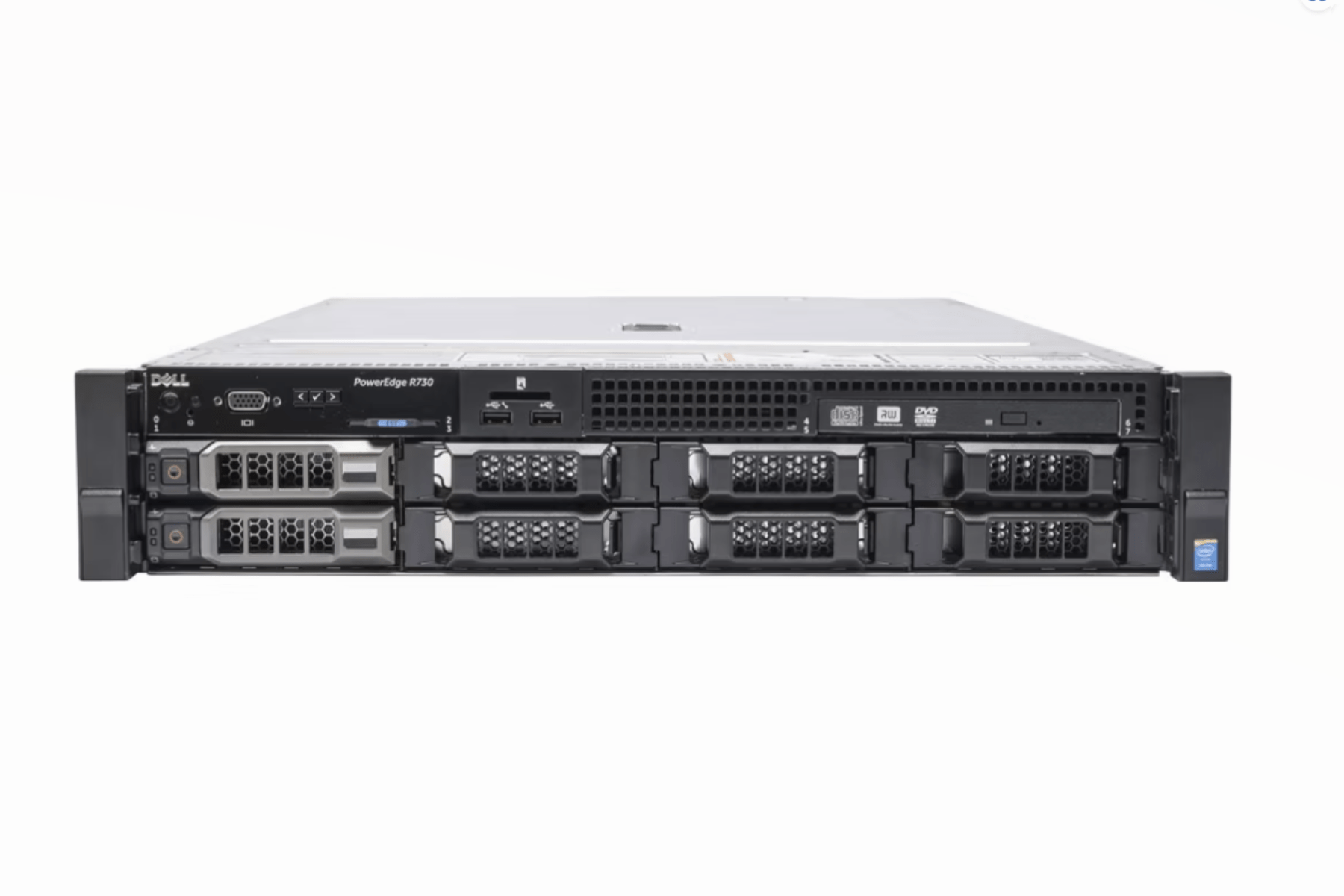 Refurbished Dell PowerEdge R730 8-Bay 3.5" LFF 2U rack server front view