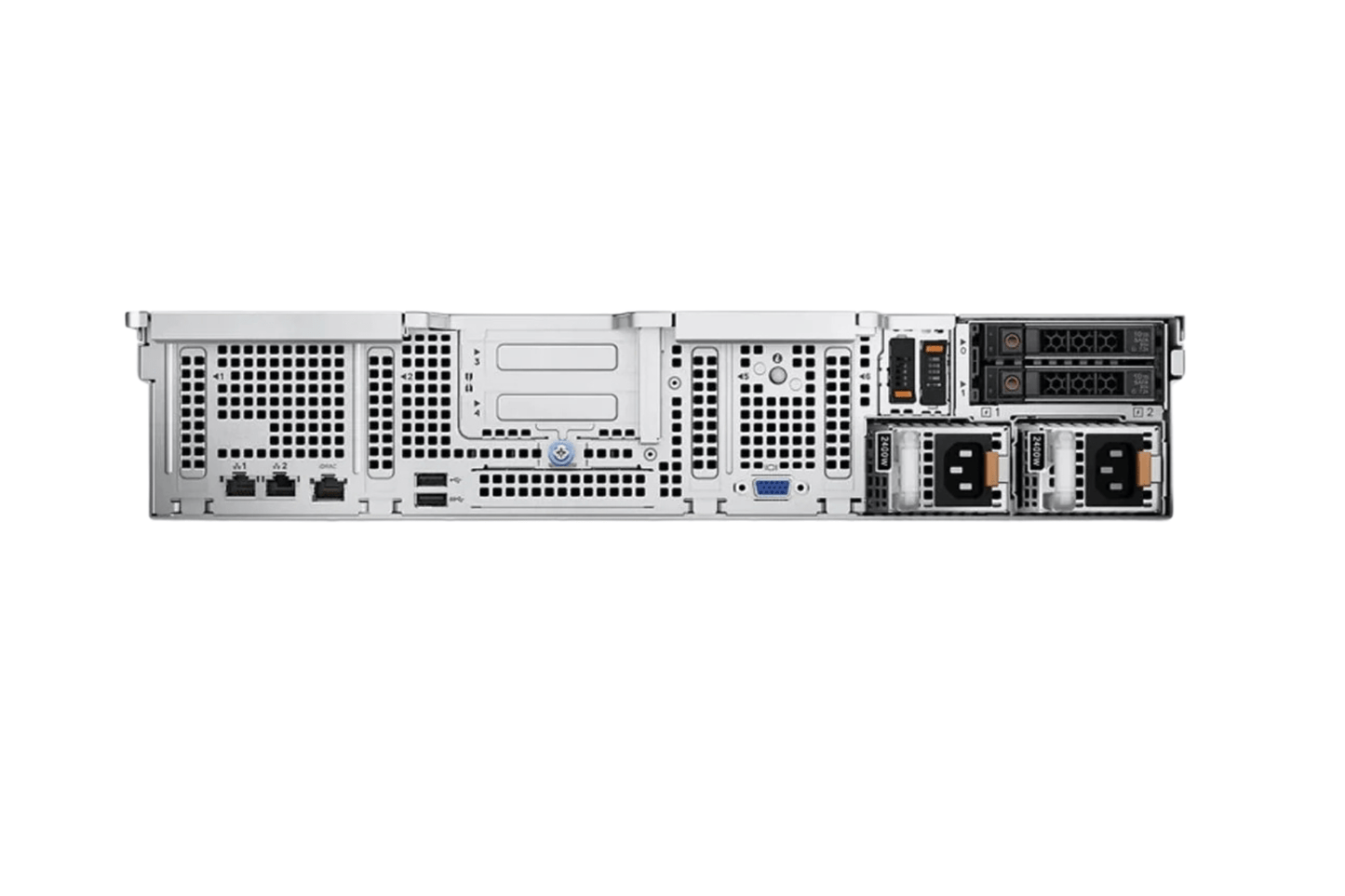 Refurbished Dell PowerEdge R750 12-Bay 3.5" rear panel