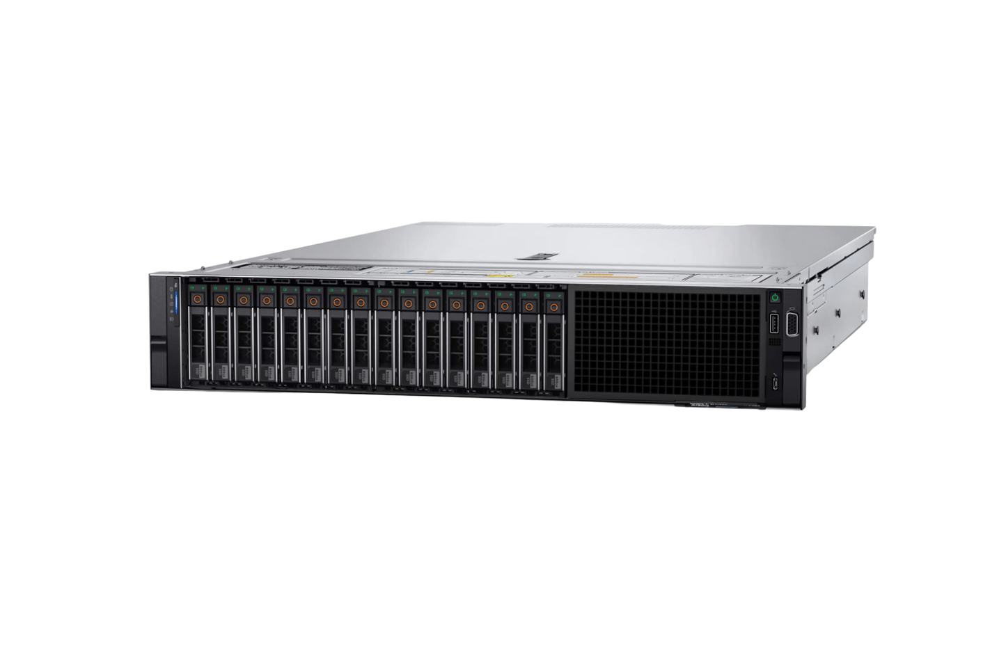 Refurbished Dell PowerEdge R750xs 16-Bay 2.5" SFF 2U server angled configuration view