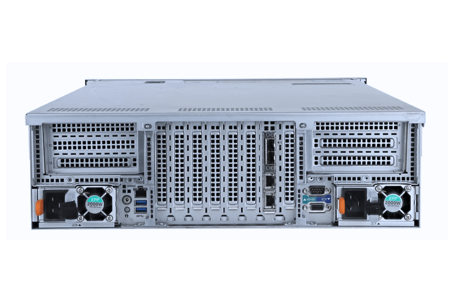 Refurbished Dell PowerEdge R940 8-Bay 2.5" 3U server rear panel