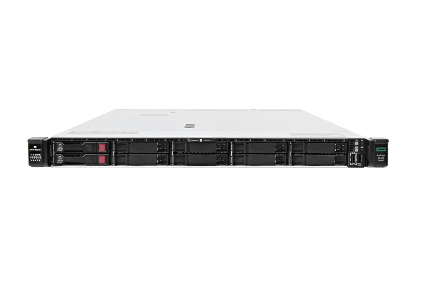 Refurbished HPE ProLiant DL360 Gen9 10-Bay 2.5" 1U server front view