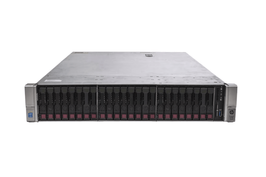 Refurbished HPE ProLiant DL380 Gen9 24-Bay 2.5" 2U server, front view
